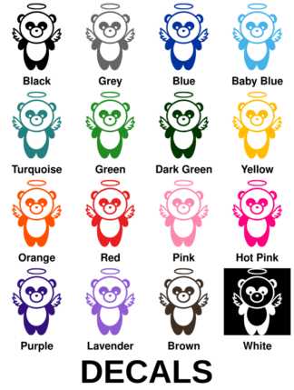 Angel Panda Wings Decals